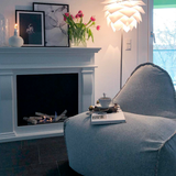 Cobana Lounge Chair & Pouf - Sand Melange (Linen stitches)