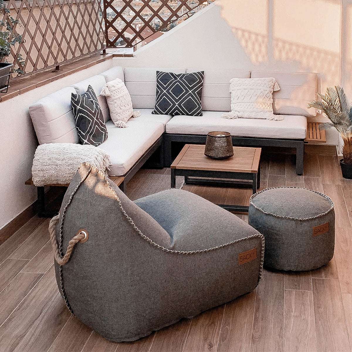 Cobana Pouf - Light Grey