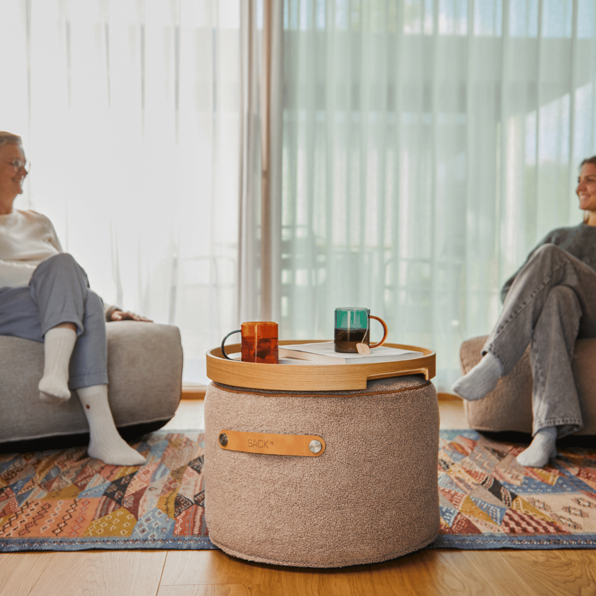sackit Pouf Indoor - Inomhuspuff som fotpall eller sidobord