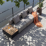 Cobana Lounge Sofa - 3 seater w/ Patio Storage Table i Kirra Grey från sackit