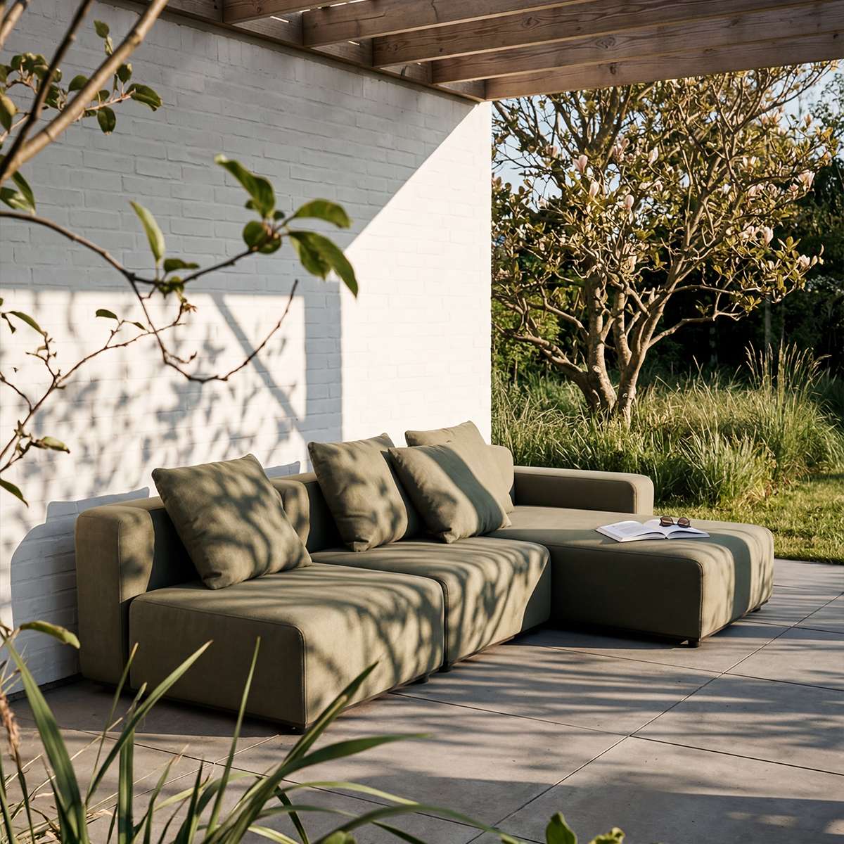 Cobana Lounge Sofa i Kirra Olive från sackit