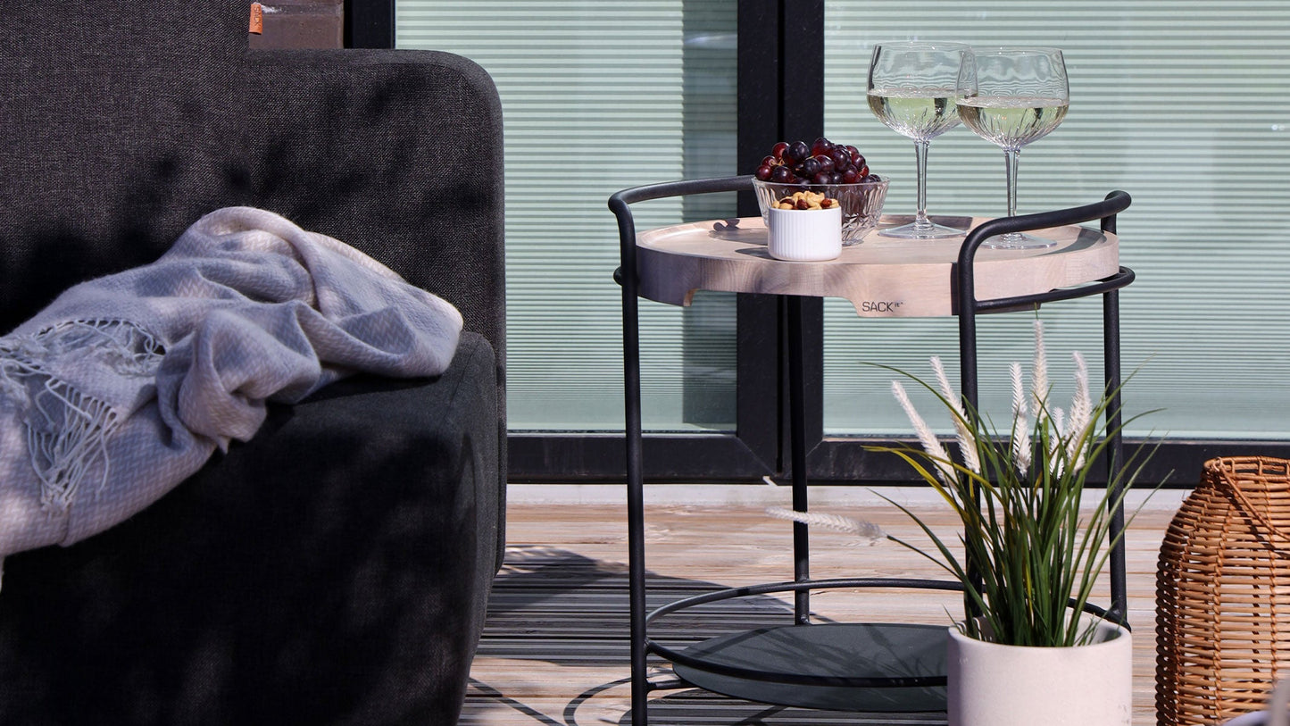 Patio Serving Table w/ Patio Serving Tray - Serveringsbord för inomhus och utomhus