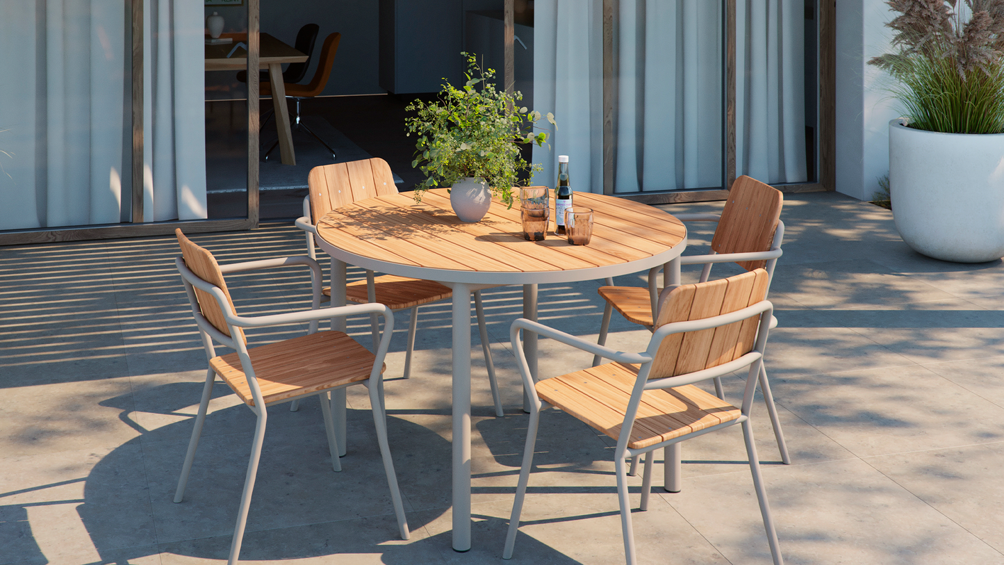 Kirra Dining Table Ø110 - Elegant och väderbeständigt matbord för utomhusbruk