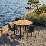Kirra Dining Table Ø110 Noir & 4 Patio Chair No. One