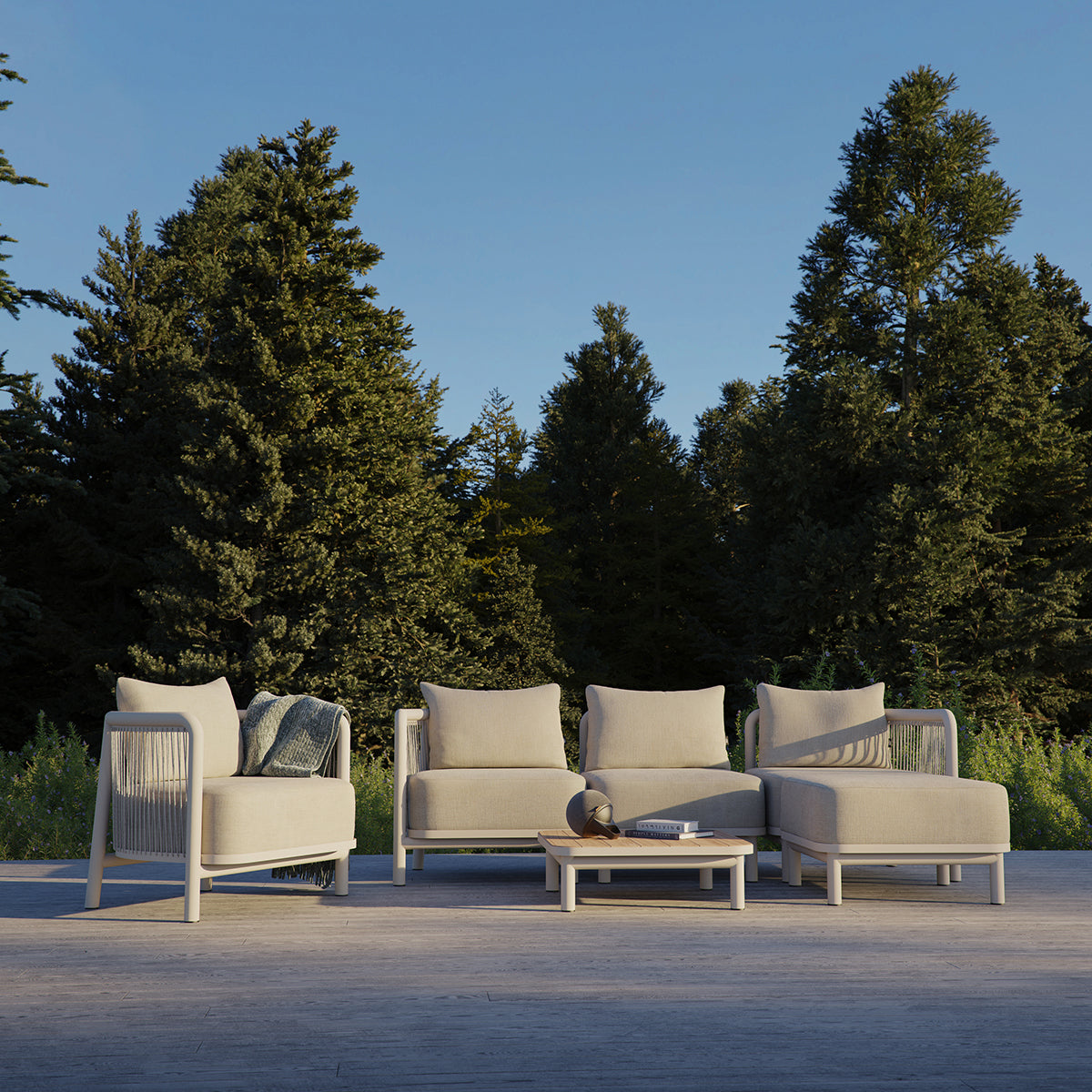 Kirra Lounge Sofa - Open end right - Open end modul för utomhussoffa