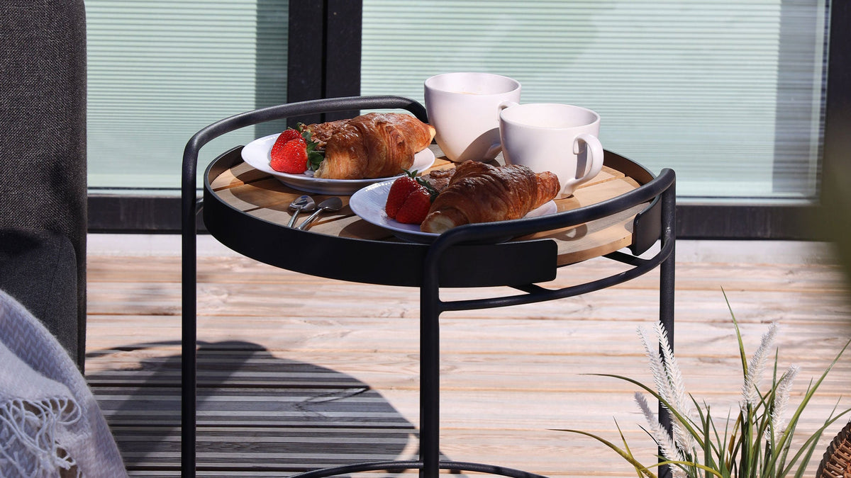 Patio Serving Table w/ Patio Serving Tray - Serveringsbord för inomhus och utomhus