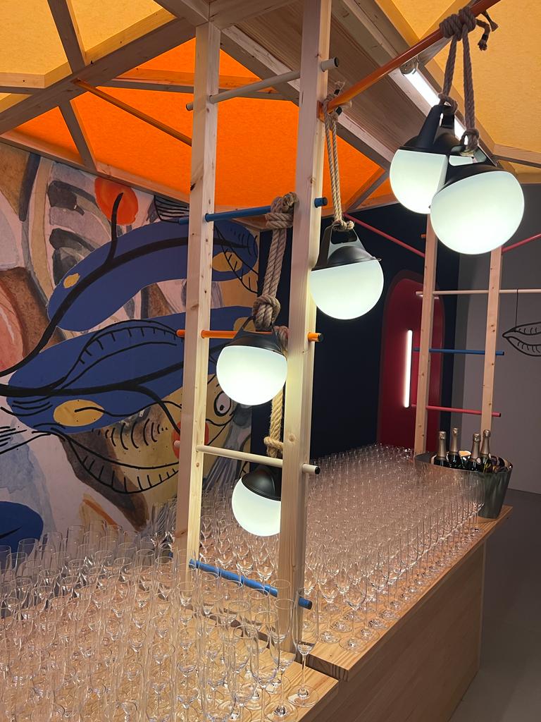 SACKit Light-lampor i gruppuppsättning i eventlayout hos Hermès