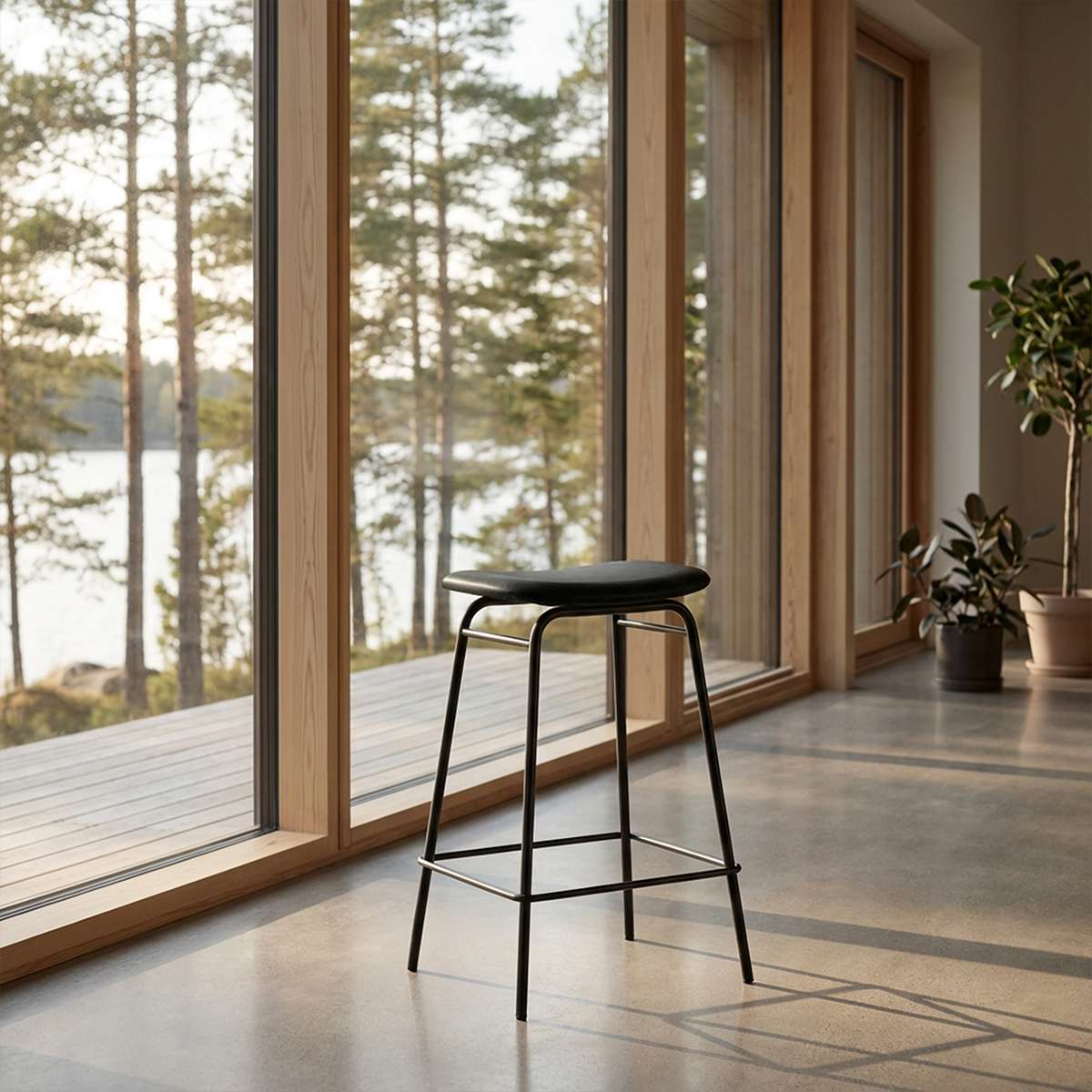 Frame Bar Stool - Leather