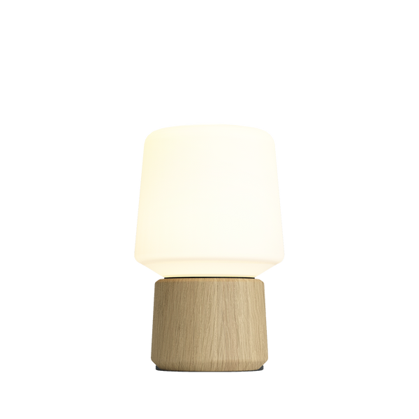 Ambience Lamp Intelligent with Oslo base in natural FSC-certified oak, indoor Bluetooth lamp size 5.