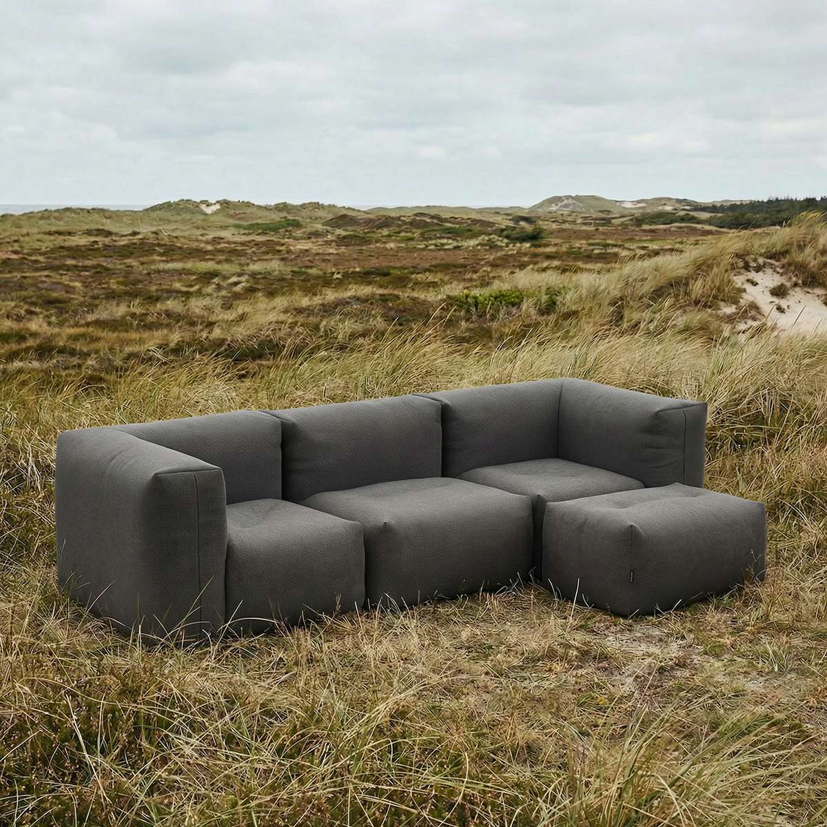 Soft Sofa Outdoor - 3 seater w/pouf