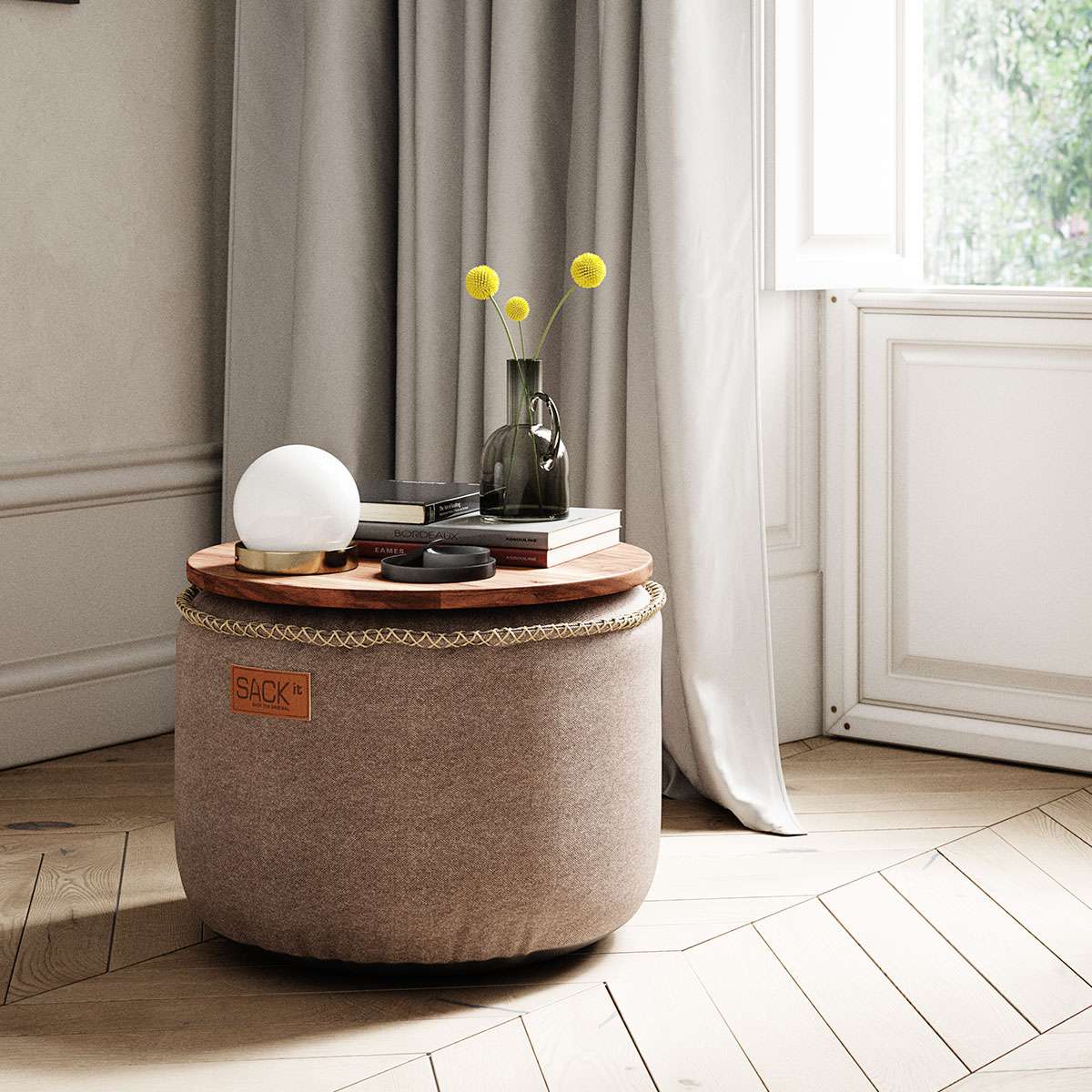 Canvas Pouf