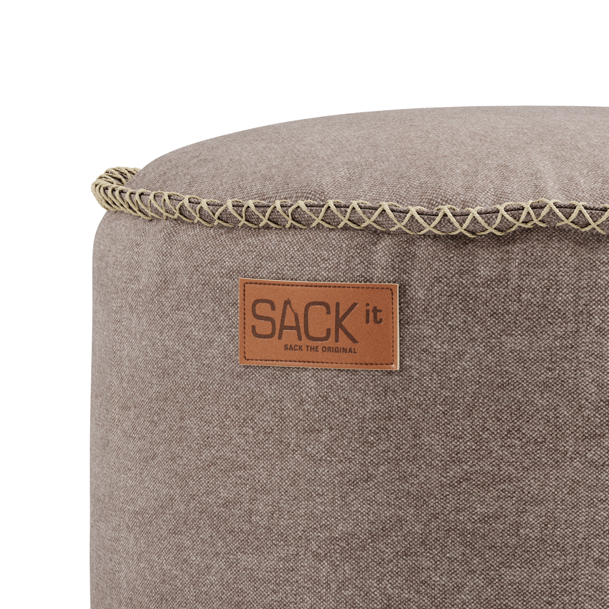 Canvas Pouf 2 Pack i Canvas Black - Sand från sackit