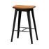 Nordic Bar Stool - Black Stained Oak with stitches
