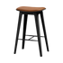 Nordic Bar Stool - Black Stained Oak with stitches