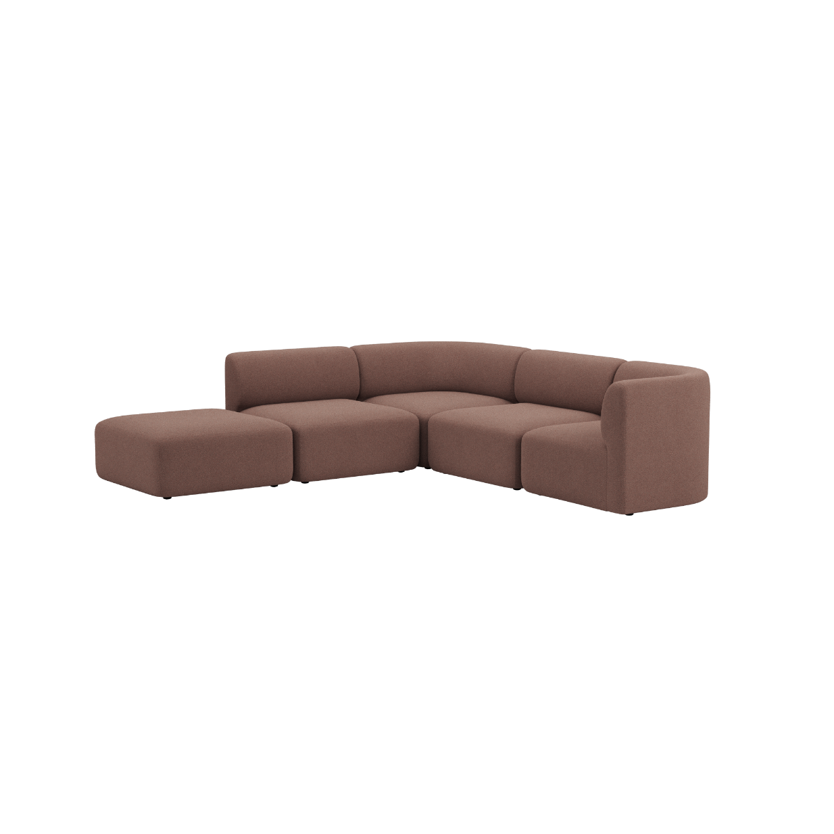 Fjord Sofa - Corner Sofa w/ open end i Cosmo Clay från sackit