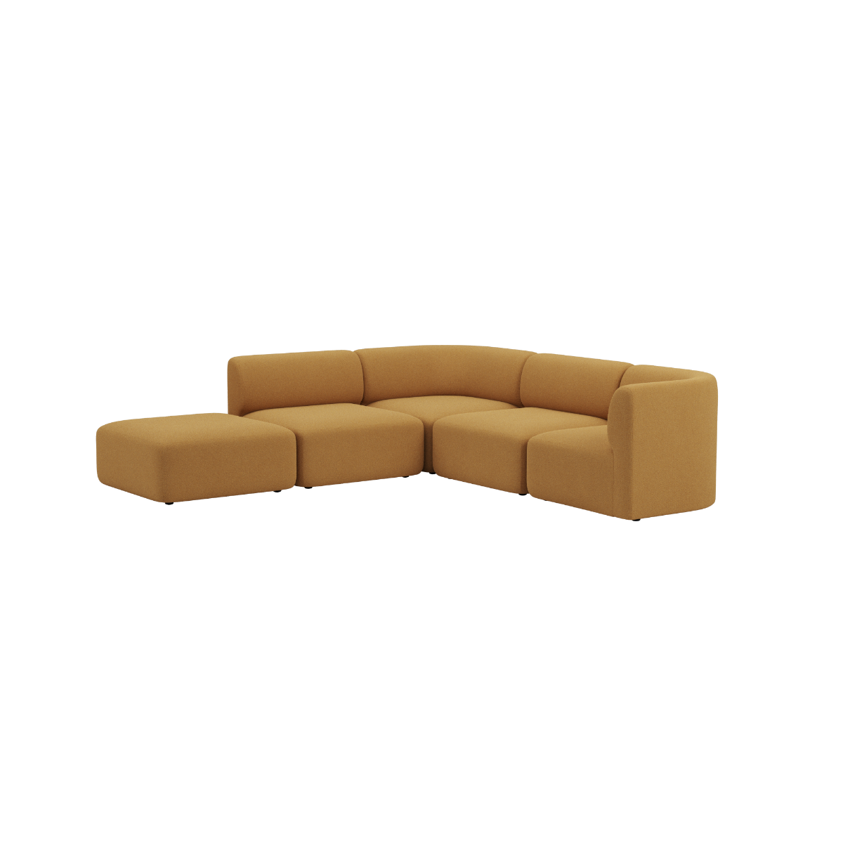 Fjord Sofa - Corner Sofa w/ open end i Cosmo Mustard från sackit
