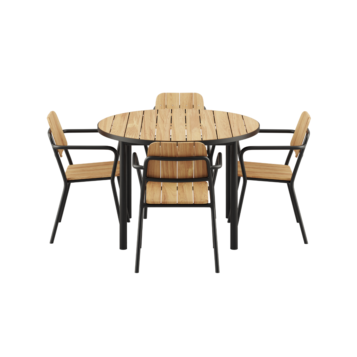 Kirra Dining Table Ø110 & 4 Kirra Patio Chair