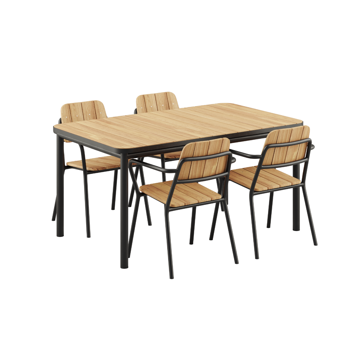 Kirra Dining Table & 4 Kirra Patio Chair