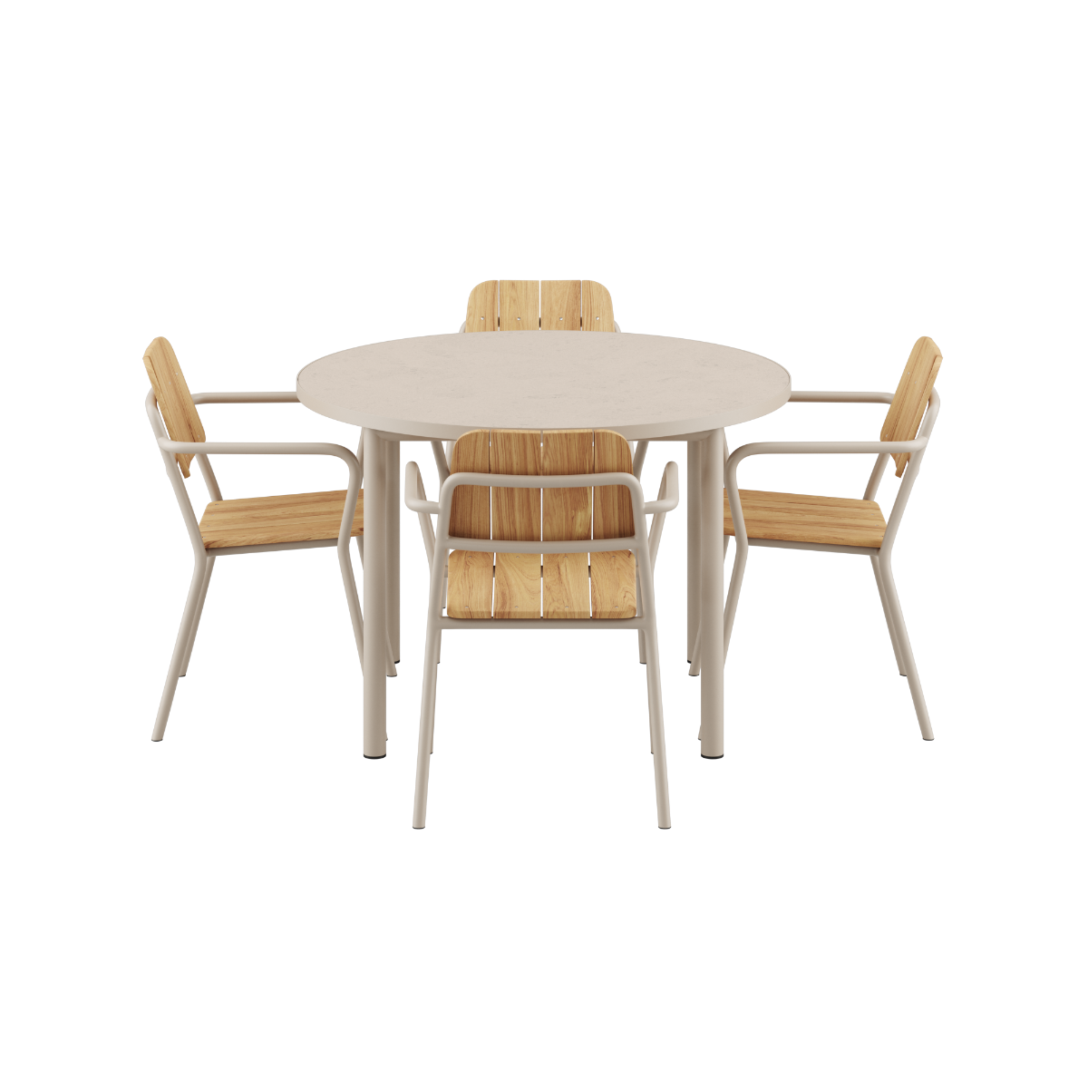Kirra Dining Table O110 Ceramic & 4 Kirra Patio Chair