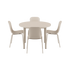 Kirra Dining Table Ø110 Ceramic & 4 Patio Chair No. One