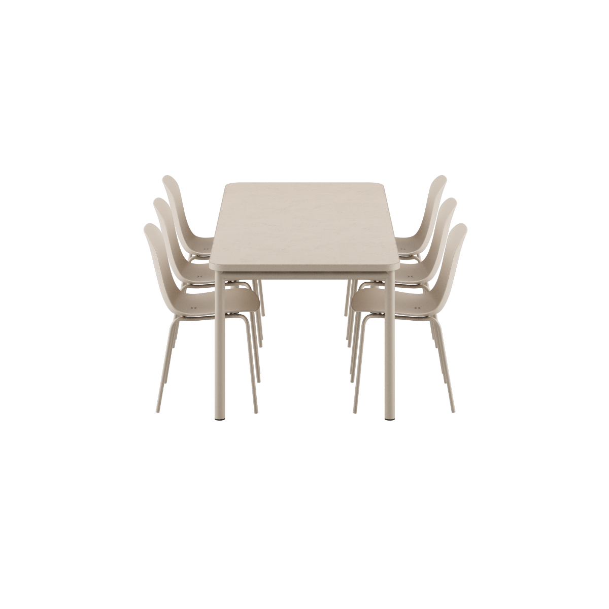 Kirra Dining Table Ceramic & 6 Patio Chair no. One