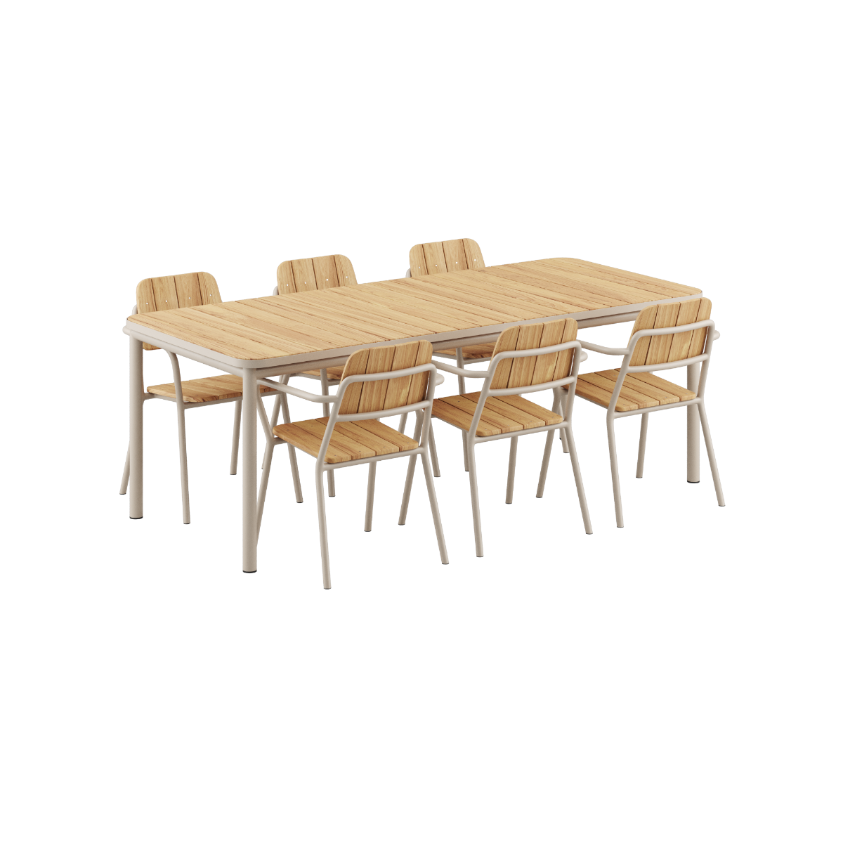 Kirra Dining Table & 6 Kirra Patio Chair