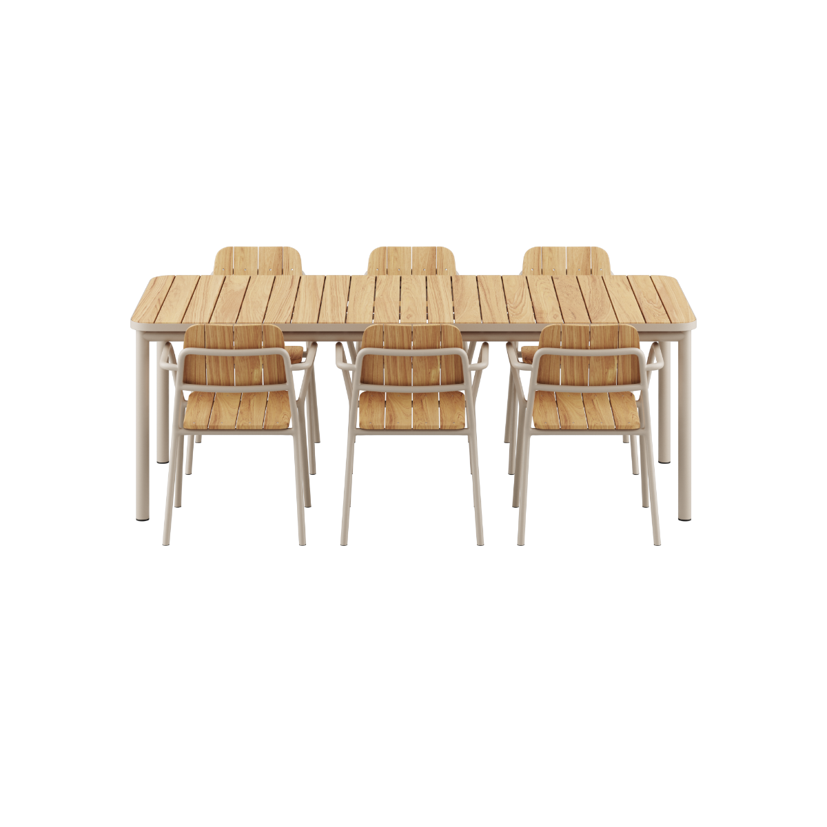Kirra Dining Table & 6 Kirra Patio Chair