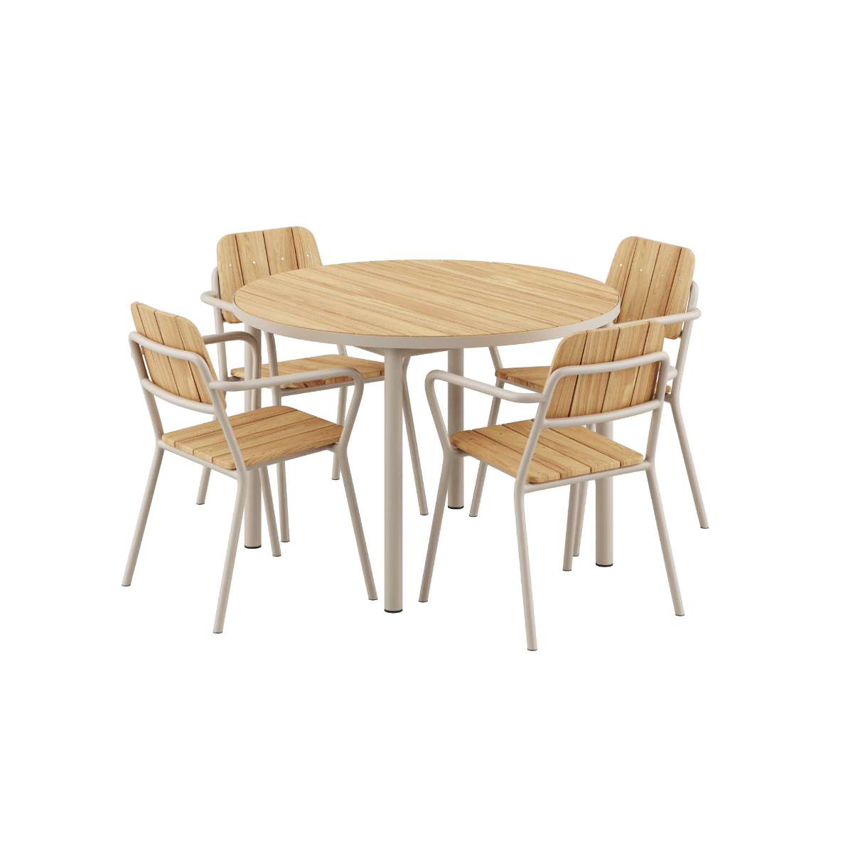 Kirra Dining Table Ø110 & 4 Kirra Patio Chair