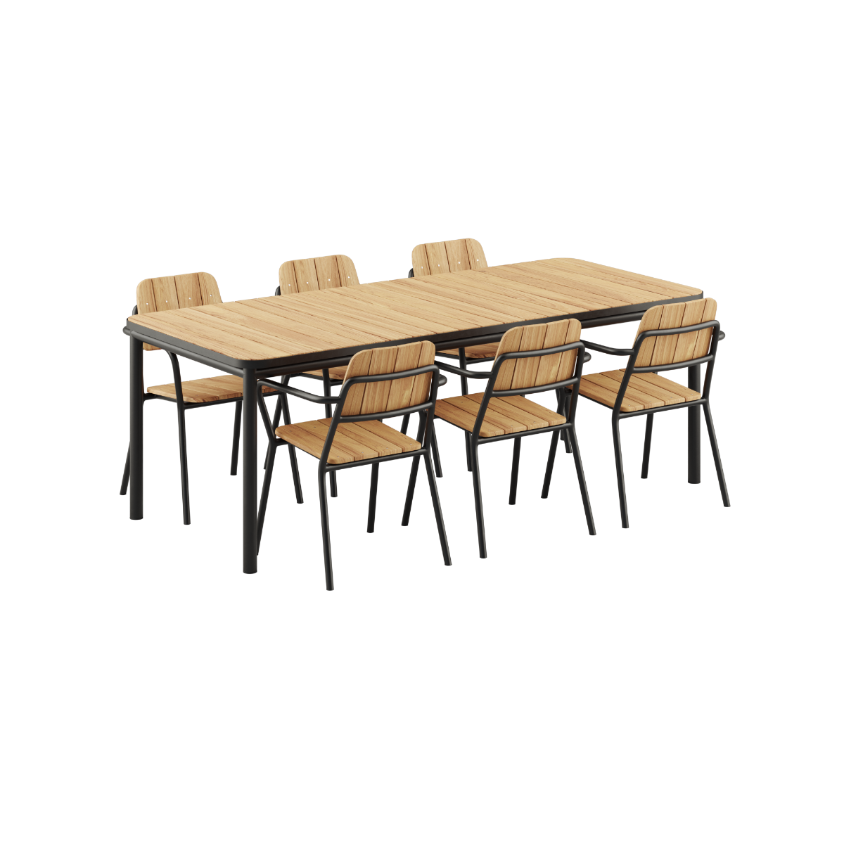 Kirra Dining Table & 6 Kirra Patio Chair