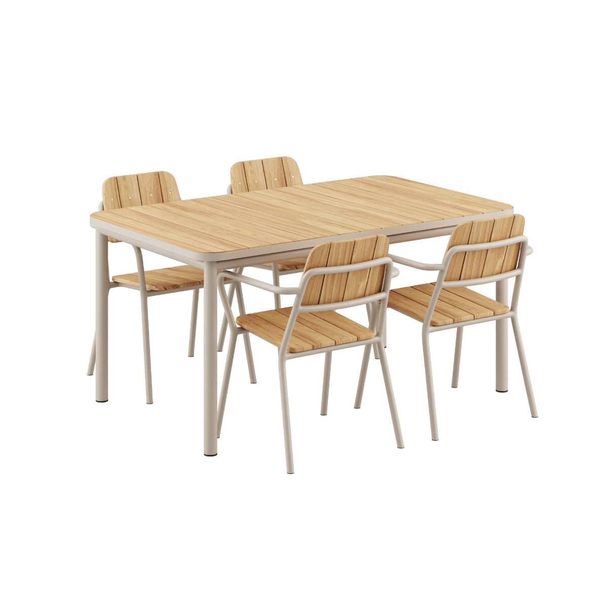 Kirra Dining Table & 4 Kirra Patio Chair