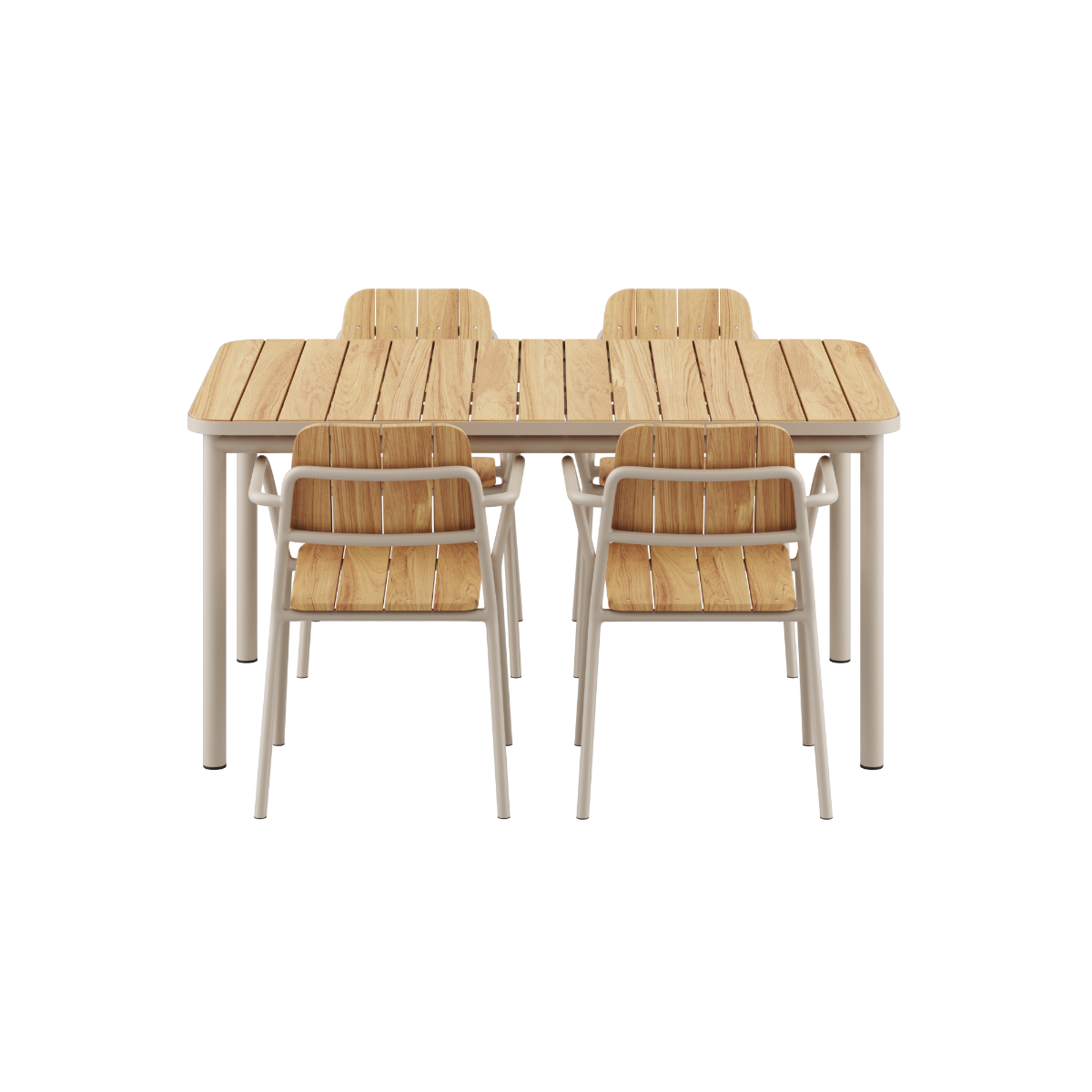 Kirra Dining Table & 4 Kirra Patio Chair