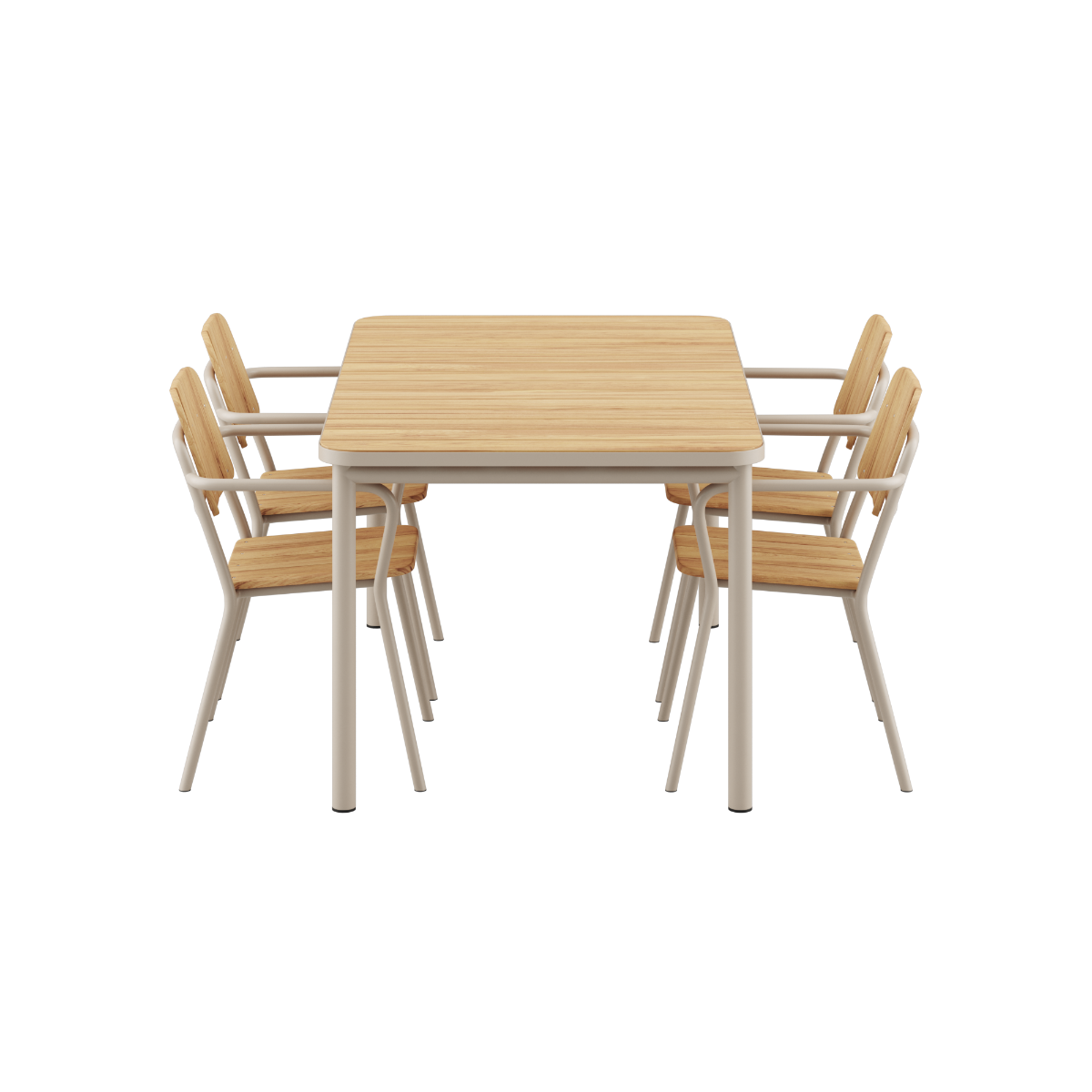 Kirra Dining Table & 4 Kirra Patio Chair