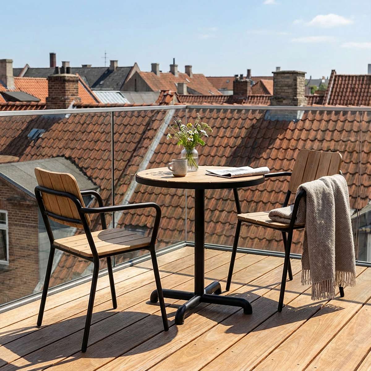 Kirra Cafe Table & 2 Kirra Patio Chair