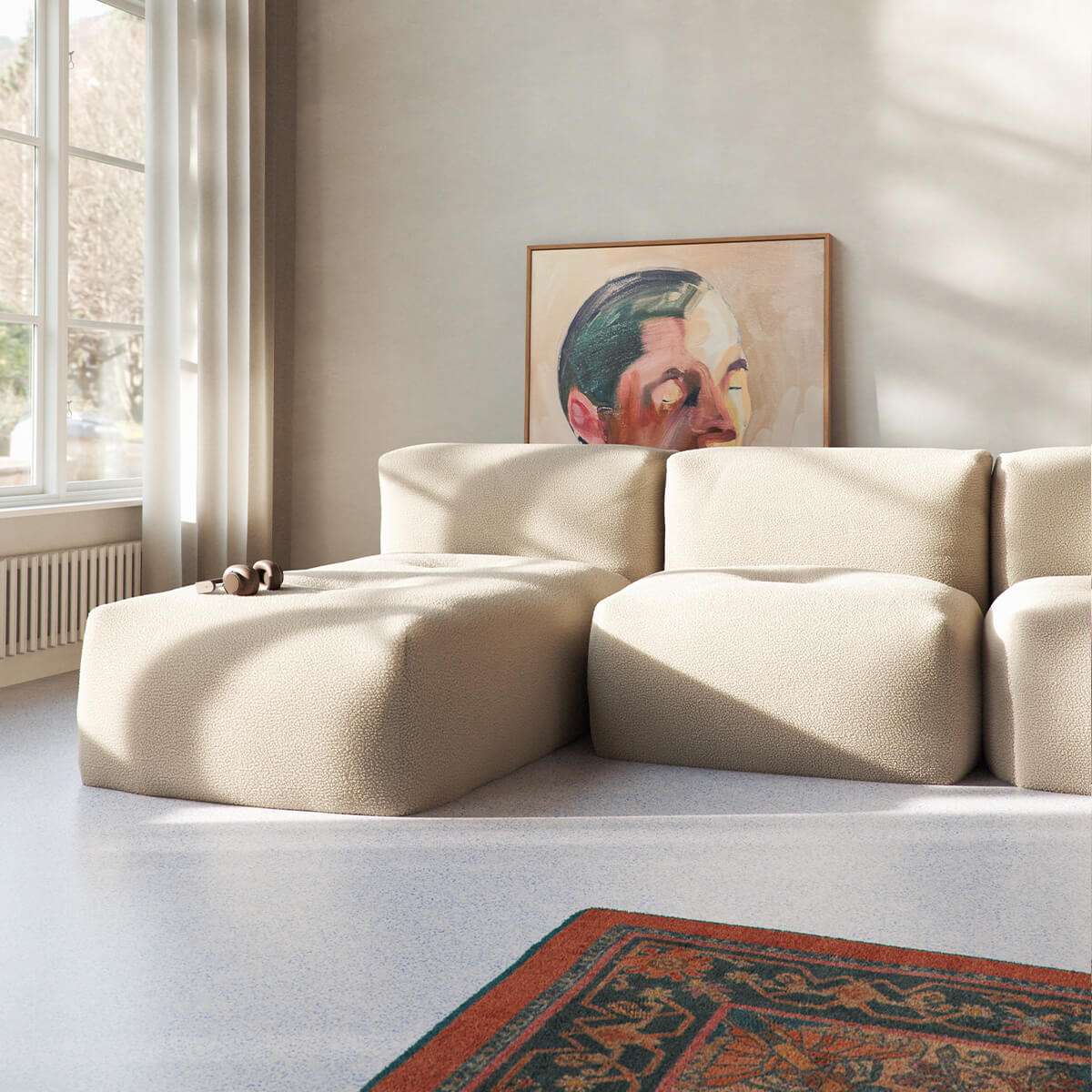 Soft Sofa Indoor - 3 Seater w/ Lounger