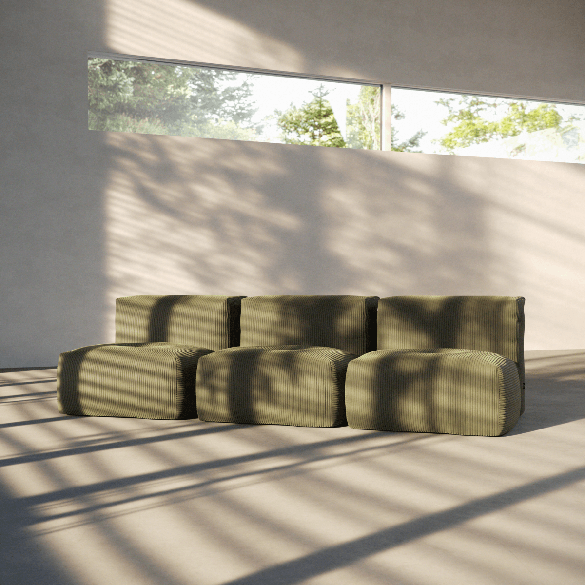 Soft Sofa Indoor - 3 Seater Open