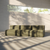 Soft Sofa Indoor - 3 Seater Open