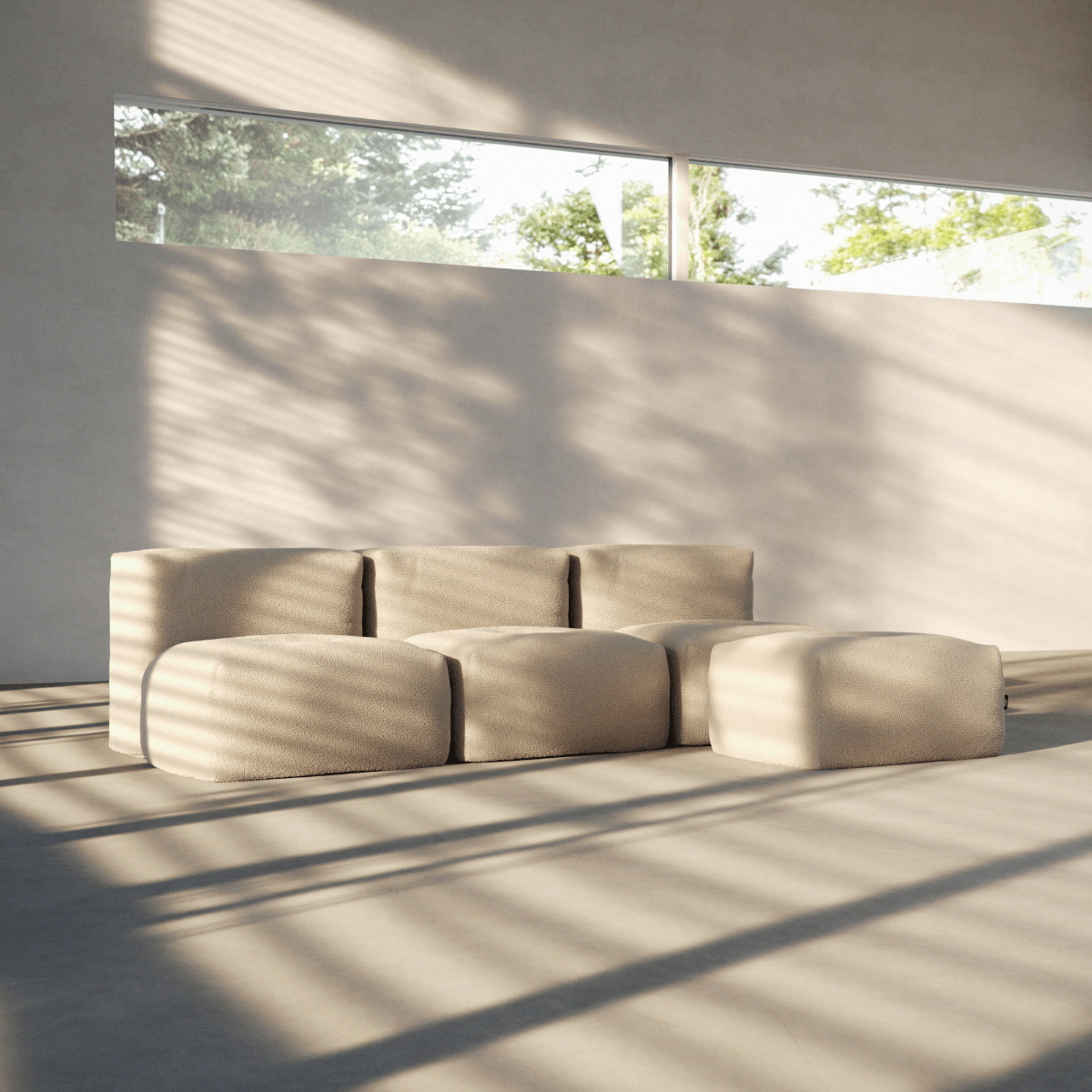 Soft Sofa Indoor - 3 Seater Open