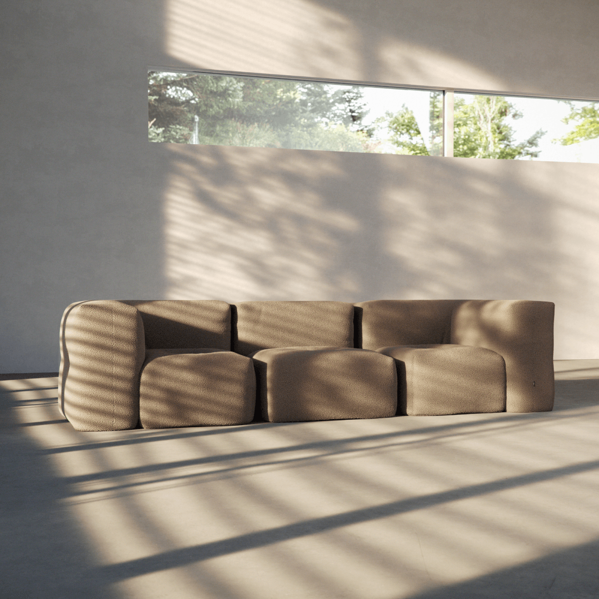 Soft Sofa Indoor - Corner i Teddy Brown – miljöbild