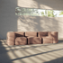 Soft Sofa Indoor - Corner i Corduroy Rose – miljöbild