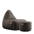 Canvas Lounge Chair & Pouf