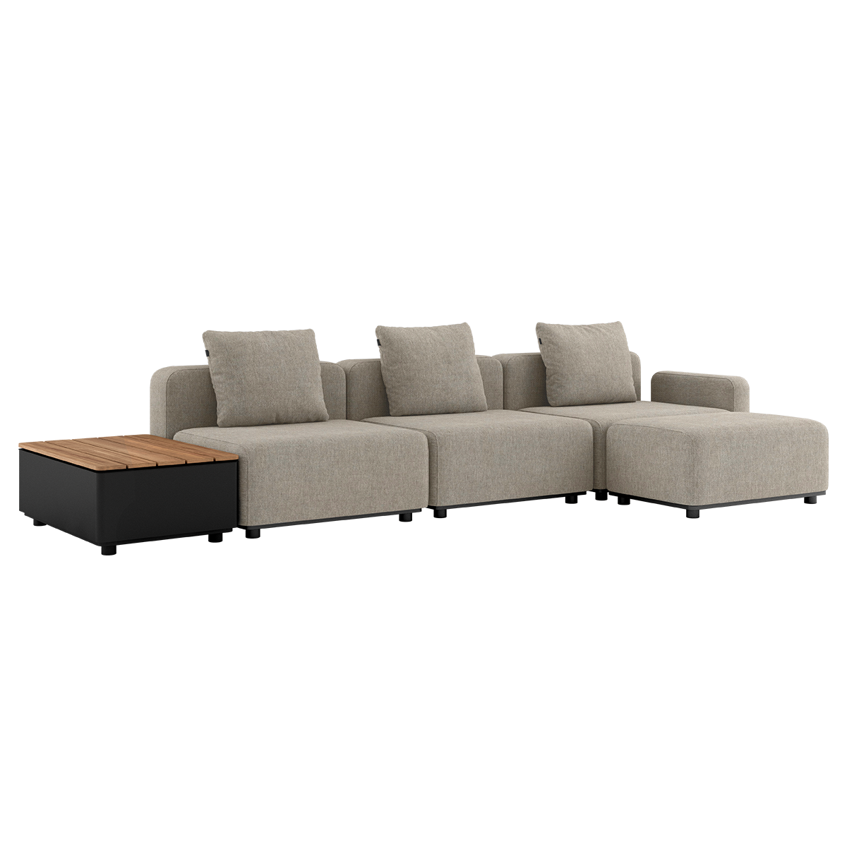 Cobana Lounge Sofa - 3 seater w/ Patio Storage Table