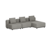 Cobana Lounge Sofa - 3 Seater Chaise i Kirra Grey från sackit
