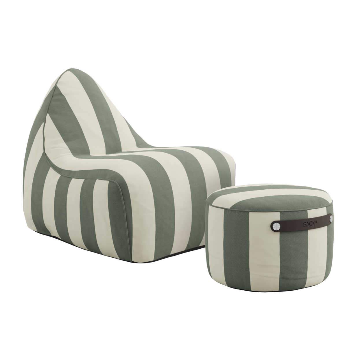 sackit Chair & Pouf Outdoor i Renesse Olive från sackit