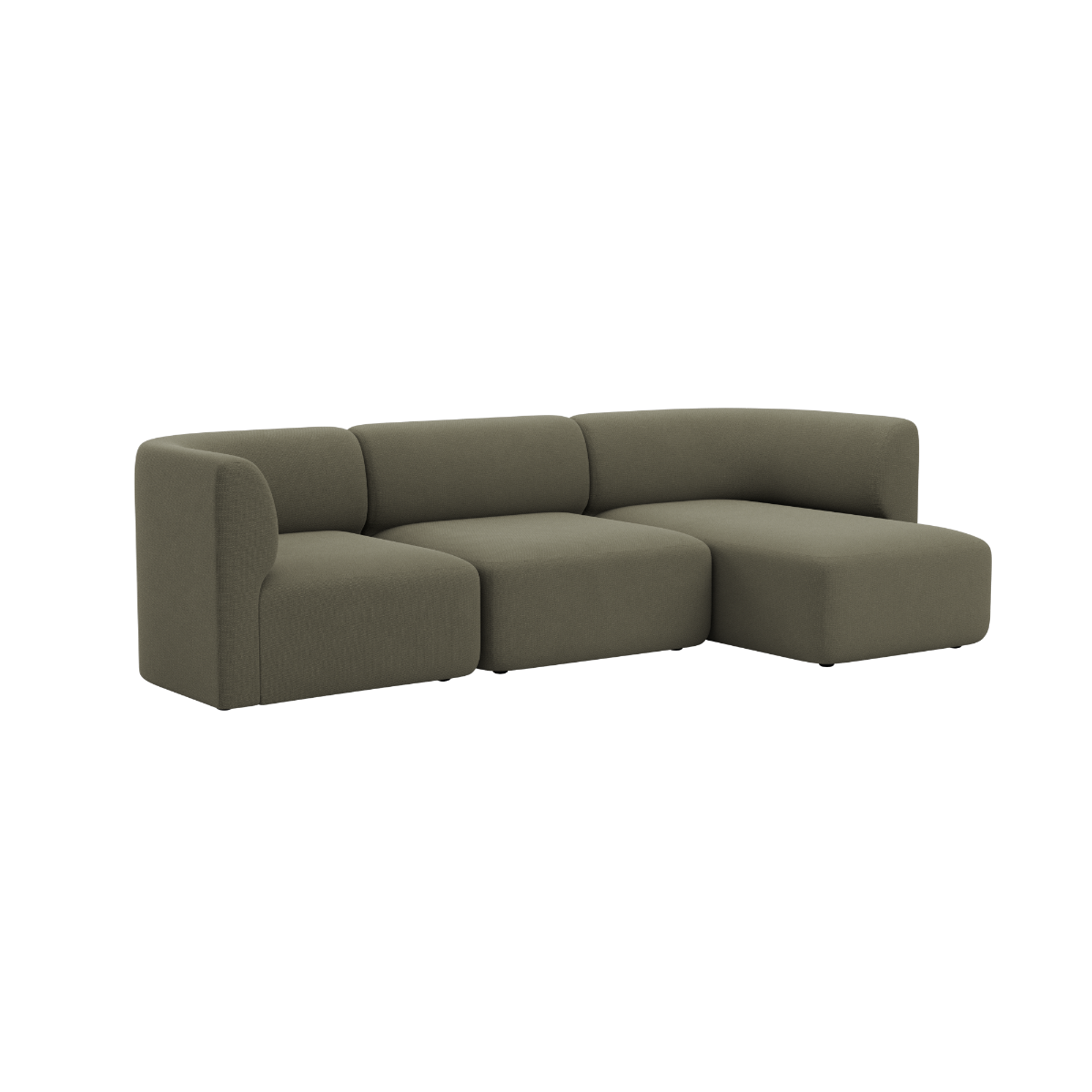 Fjord Sofa - 3 Seater Chaise Right i Cosmo Olive från sackit