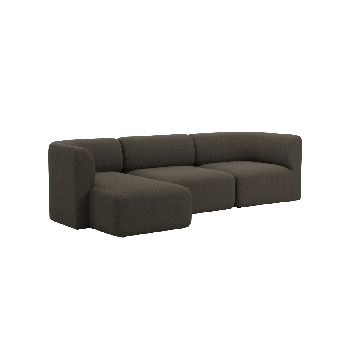 Fjord Sofa - 3 Seater Chaise Left i Sealife Brown från sackit